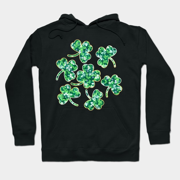 Lucky Four Leaf Clover Hoodie by PerrinLeFeuvre